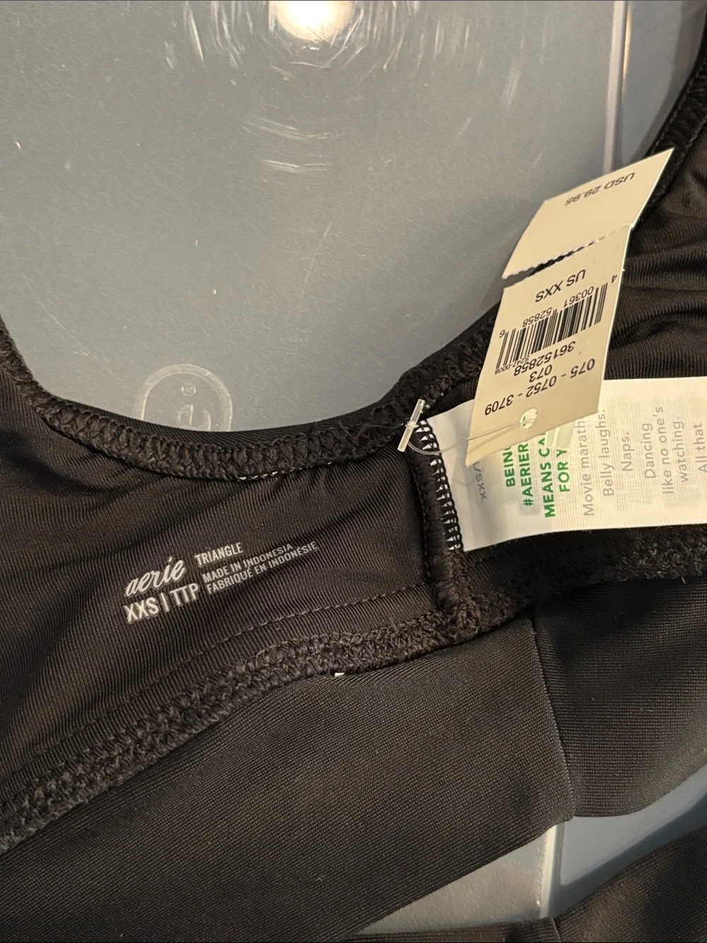 NWT Aerie Longline Plunge Triangle Bikini Swim Top